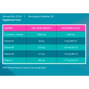 MIAMI VIBES – L-CARNITINE LIQUID 500 ML.