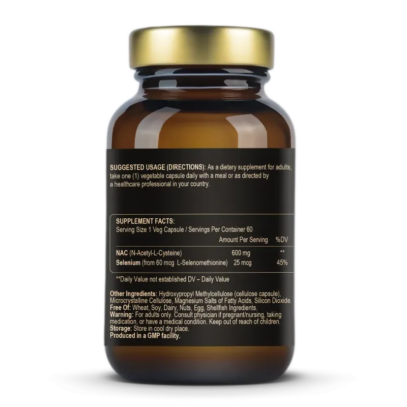 NAC + SELENIUM 600 MG, 60 VEG KAPS - Image 4